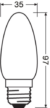 Żarówka LED B35 Świeczka E27 4.8W = 40W 470lm 2700K Ciepła 300° Ściemnialna Retrofit Filament CLASSIC Osram