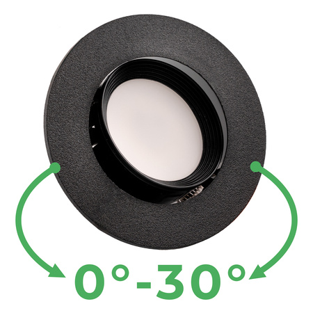 Oprawa Halogenowa Podtynkowa Ruchoma Okrągła Czarna GU10 MR16 VENTUS Lumiled