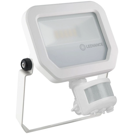 Naświetlacz LED Reflektor Zewnętrzny Lampa 10W 1100lm 3000K IP65 Biały Z Czujnikiem Ruchu i Zmierzchu Floodlight Ledvance