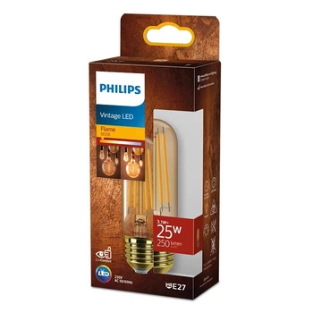 Żarówka LED E27 T32 3.1W = 25W 250lm 1800K Ciepła Filament Bursztynowa PHILIPS