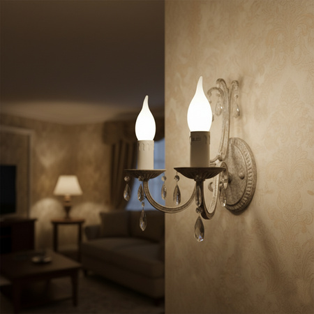 Żarówka LED E14 Świeczka BA35 2,2W 470lm = 40W 2700K Ciepła 360° Filament KLASA A LUMILED