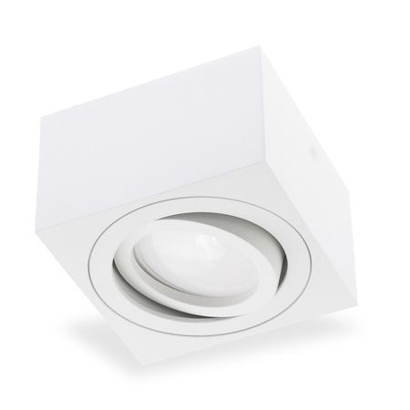 Oprawa Natynkowa HALOGENOWA Spot Tuba Ruchoma Kwadratowa Biała 50mm AMAT-S LUMILED