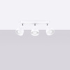 Lampa Sufitowa Oprawa Natynkowa Reflektor 3x E27 Ruchoma Geometryczna Biała Industrialna Elba Sollux