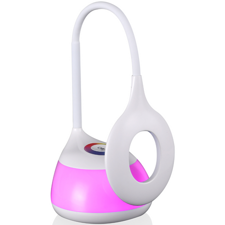 Lampka biurkowa nocna LED GALACTIC biały + RGB 5W wbudowany akumulator GOLDLUX