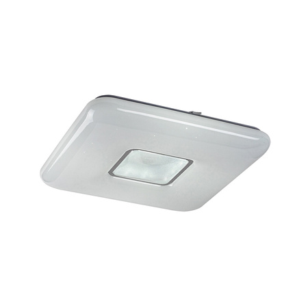 Plafon LED Lampa Sufitowa Oprawa Ścienna Natynkowa 72W 6800lm 3000-6500K CCT Ściemnialna Pilot Timer Chrom Nowoczesny Tayla Rabalux