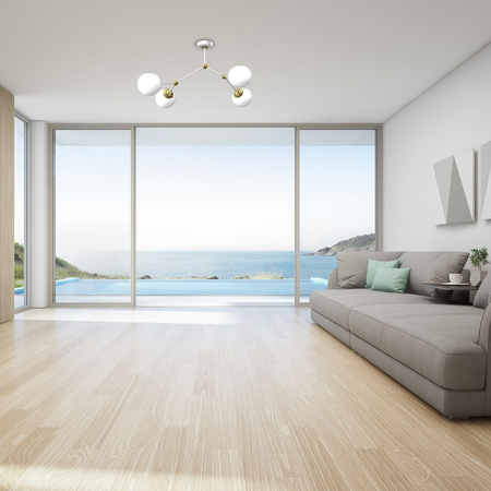 Lampa Sufitowa JOY Biała Złota 4xE14 Milagro