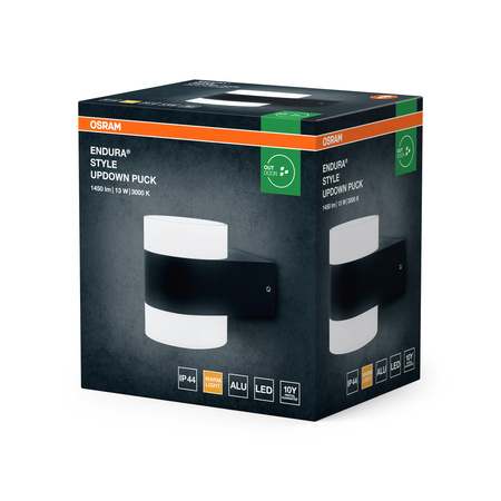 Kinkiet Ogrodowy Lampa Elewacyjna Zewnętrzna LED 12.5W 980lm 3000K Ciepła Szary IP44 Endura Osram