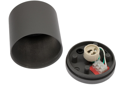 Lampa Sufitowa SPOT LED QUAZAR 18 GU10 IP44 KOBI ALUMINIUM Okrągła Szara