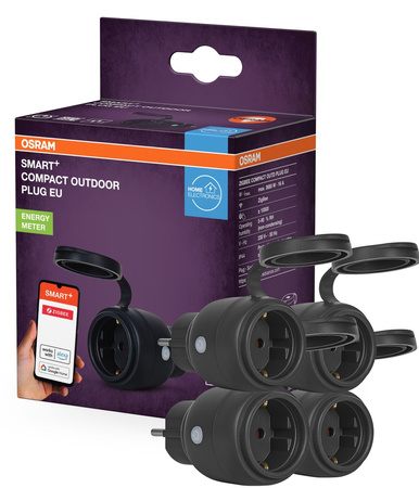 Inteligentna Wtyczka Gniazdko Zewnętrzne z Osłoną Osram SMART+ WiFi ZigBee