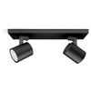 Lampa sufitowa Reflektor LED Spot Runner Czarny 2x4.2W CCT PHILIPS HUE Bluetooth Zigbee + Przełącznik Dimmer Switch