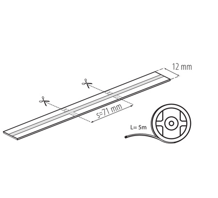 Taśma Pasek LED COB Giętki 5.3W/m 420lm/m 24V 4000K RGB Neutralna CRI90 5m LCOB Kanlux
