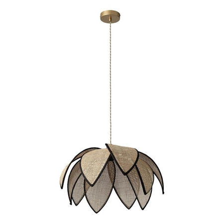 Lampa Sufitowa Wisząca Dekoracyjna E27 Beżowa Decor Rattan Lotus Osram