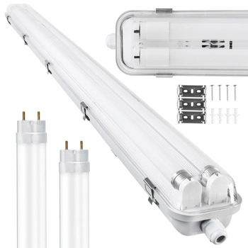 Oprawa Hermetyczna z Odbłyśnikiem IP65 T8 Lampa 2x 120cm Świetlówka 18W 6500K