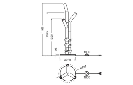 Lampa Podłogowa Oprawa Stojąca Dekoracyjna E27 Wielokolorowy Decor Ledvance