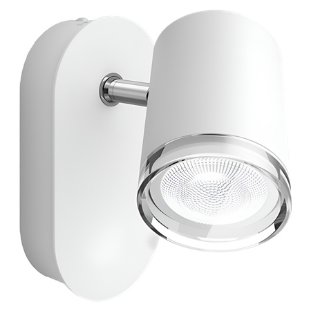 Lampa punktowa Łazienkowa Kinkiet LED Spot Adore Biały 5W IP44 CCT PHILIPS HUE Bluetooth + Przełącznik Dimmer Switch