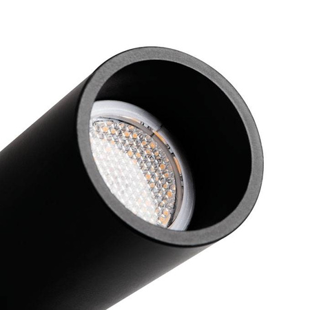 Nowoczesna lampa wisząca sufitowa czarna rura do kuchni 4W 3000K