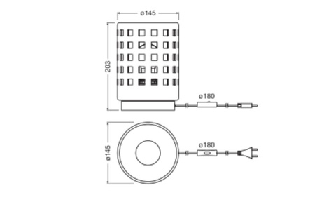 Lampa Stołowa Oprawa Biurkowa Stojąca Dekoracyjna E27 Brązowy USB-C Decor Ledvance