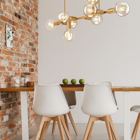 Lampa Sufitowa ASTRID 8xE27 Złota Glamour LM-8.146 Lamkur