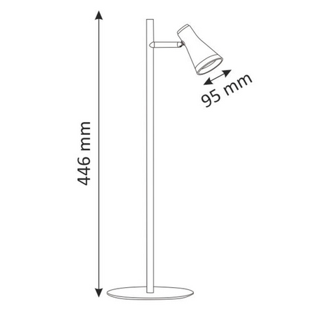 Lampka biurkowa stołowa 4,2W LED BERG biała 3000K GOLDLUX (Polux)