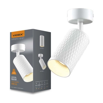 Lampa Ścienna Sufitowa Kinkiet 1x GU10 Biała GRANT Videx