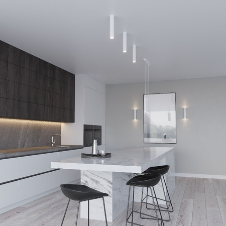 Lampa Sufitowa Wisząca Zwis GU10 Tubularna Biała Nowoczesna Lagos Sollux