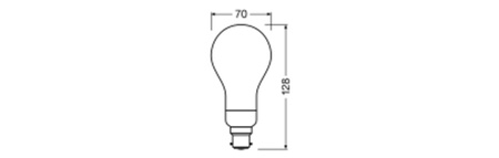 Żarówka LED A70 B22d 17W = 150W 2452lm 2700K Ciepła 320° Retrofit Filament CLASSIC Osram