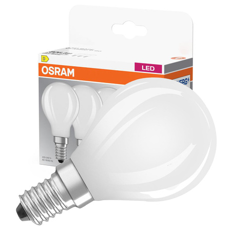3x Żarówka LED P45 Kulka E14 5.5W = 60W 806lm 4000K Neutralna 300° BASE Osram