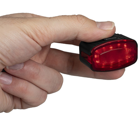 Lampka Latarka Rowerowa Tylna Czerwona USB-C 6 Trybów IP66 MOCNA VAYOX