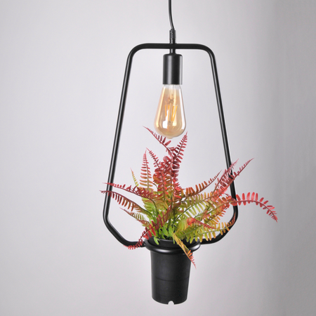 Lampa sufitowa wisząca dekoracyjna IL MIO SOREN Czarna E27 z kwiatkiem GOLDLUX (Polux)