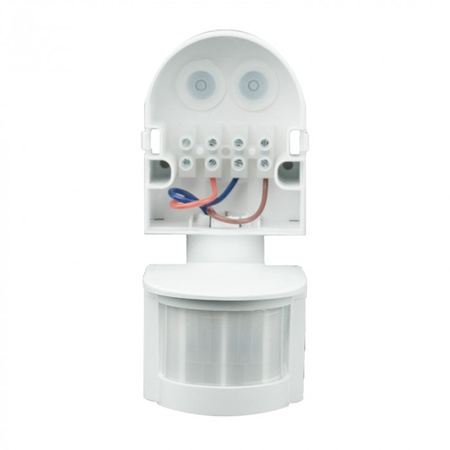 Czujnik Ruchu i Zmierzchu PIR IP44 Natynkowy Regulowany Biały 12m 180° CP Ecolight