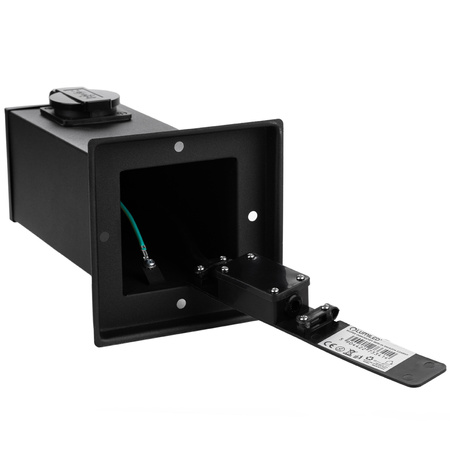 Słupek Ogrodowy IBERI Zewnętrzny Stojący 230V 22cm 2x Gniazdo Sieciowe LUMILED