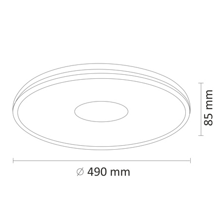 Plafoniera LED Oprawa Sufitowa Leon 36W 2160lm 49cm GOLDLUX (Polux) + pilot