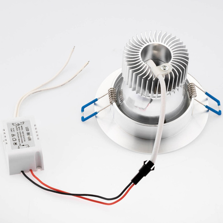 Oprawa Sufitowa 7W Podtynkowa LED DOWNLIGHT DEEP Okrągła 4000K 560lm Srebrna