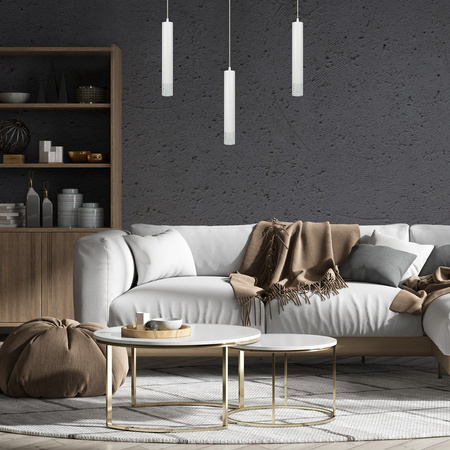 Lampa Wisząca Sufitowa TUBI Biała 1xGU10 Milagro