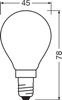 Żarówka LED P45 Kulka E14 4.8W = 40W 470lm 4000K Neutralna 320° Ściemnialna Retrofit Filament CLASSIC Osram