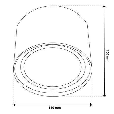 Oprawa Natynkowa HALOGENOWA SPOT TUBA Ruchoma GU10 AR111 Okrągła Biała 100mm TELES LUMILED