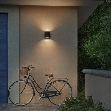 Kinkiet Ogrodowy Lampa Zewnętrzna Elewacyjna LED 4.3W 800lm 2700K Ciepła IP44 Ryflowany Antracyt UltraEfficient Zyra Philips