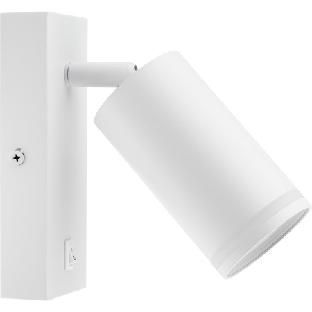 Lampa ścienna Kinkiet GU10 RING z włącznikiem biały