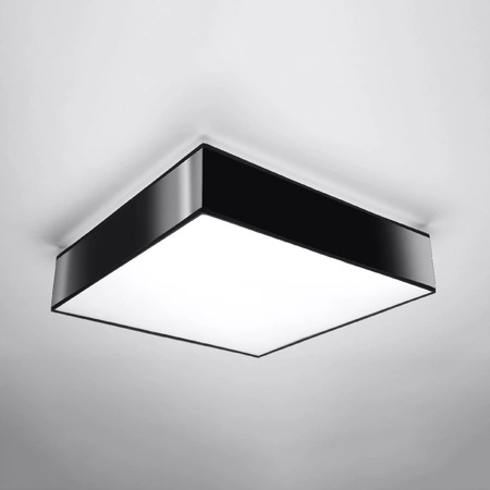 Lampa Sufitowa Plafon 3x E27 Kwadratowa Czarna Minimalistyczna Horus Sollux