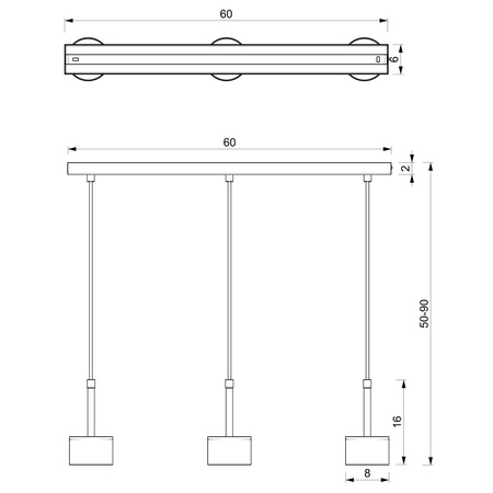 Lampa Wisząca Sufitowa ARENA Zielona Złota 3xGX53 Listwa Milagro