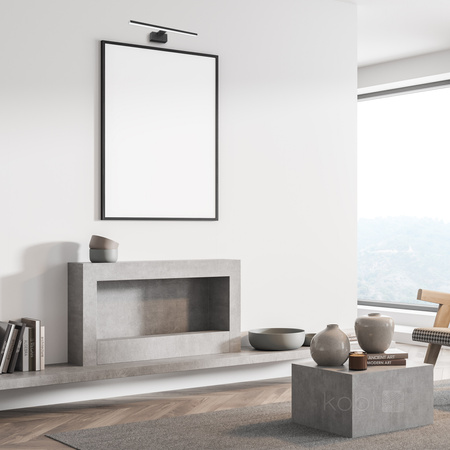 Lampa Ogrodowa Kinkiet Elewacyjny Zewnętrzny LED 10W 700lm 4000K Neutralna IP44 Czarna Lumireflect Kobi