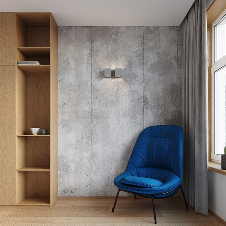 Lampa Ścienna Kinkiet 2x G9 Kwadratowa Szara Nowoczesna Quad Sollux