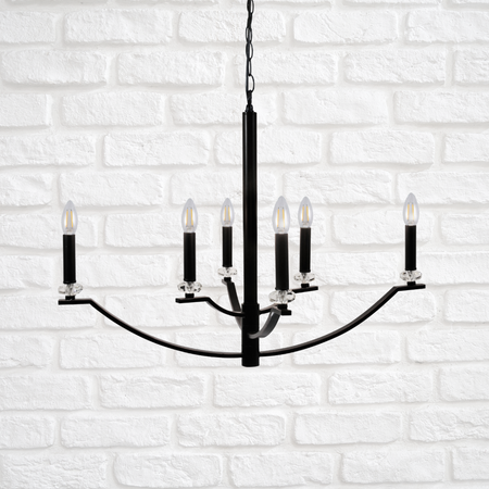 Lampa Wisząca Sufitowa Żyrandol HIMS 6xE14 120cm - GOLDLUX (Polux)