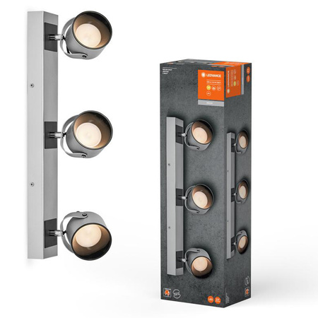 Lampa Sufitowa Ścienna LED Reflektor 3-Punktowy Dekoracyjny Ozdobny 16.5W Srebrny LEDVANCE