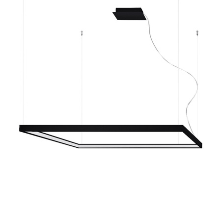 Lampa Sufitowa LED Wisząca NELYA L 70W 4000K Żyrandol Kwadratowa 110cm Czarna SOLLUX