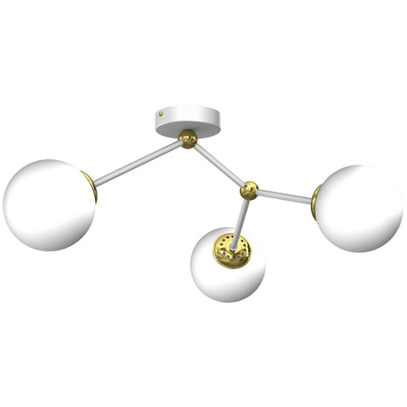 Lampa Sufitowa JOY Biała Złota 3xE14 Milagro