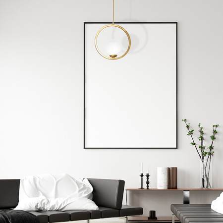 Lampa wisząca VIENNA 1xE14 Mosiądz Obręcz Geometryczne Elegancka MLP5573 Milagro Metal + Szkło