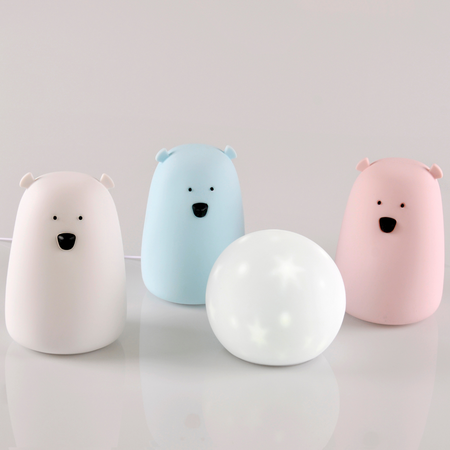 Lampka dekoracyjna nocna LED RGB z akumulatorem MIŚ Niebieski GOLDLUX (Polux)