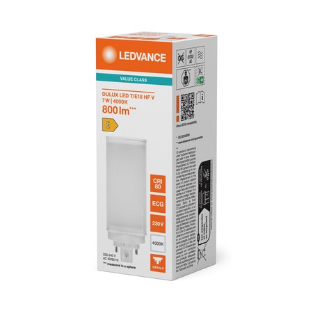 Żarówka LED DULUX GX24q-2 7W = 18W 800lm 4000K Neutralna Biała LEDVANCE