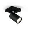 Lampa Ścienna Kinkiet GU10 Czarna Kosipo Philips